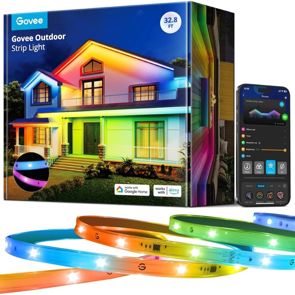 Govee Outdoor LED Smart Strip Lights 32.8ft Work w Alexa Google Home